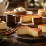 Assorted cheesecakes including New York, Japanese, and Basque styles.